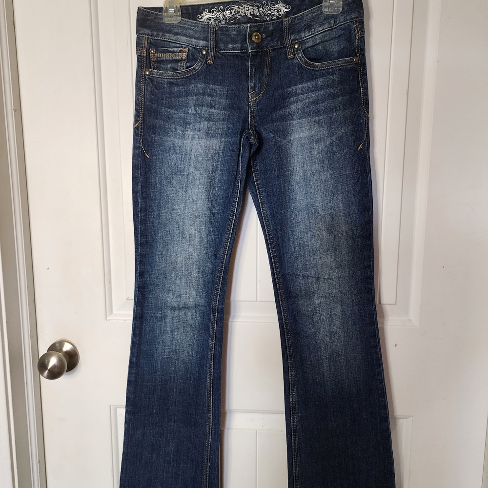 Express Dark Blue Boot Cut Jeans
